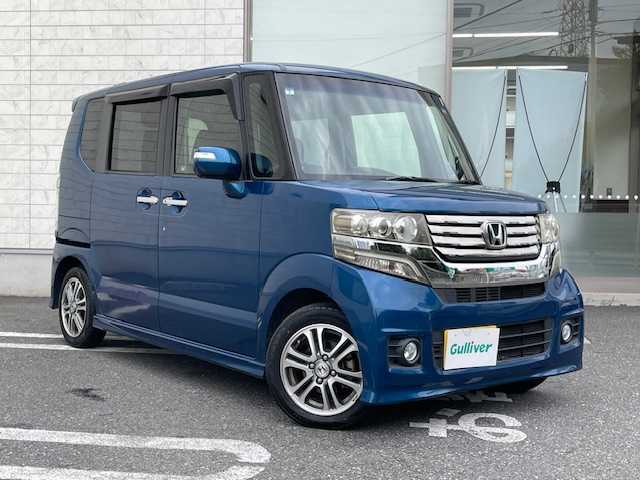 ホンダ Ｎ ＢＯＸ ＋ カスタム G 埼玉県 2013(平25)年 8.3万km プレミアムダイナミックブルーパール 車いす仕様車/純正SDナビ/　DTV/CD/DVD/SD/SD REC/BT/片側パワースライドドア/バックカメラ/電動ウインチ/HIDヘッドライト/アイドリングストップ/プッシュスタート/スマートキー/スペアキー1本/ETC/オートライト/純正フロアマット