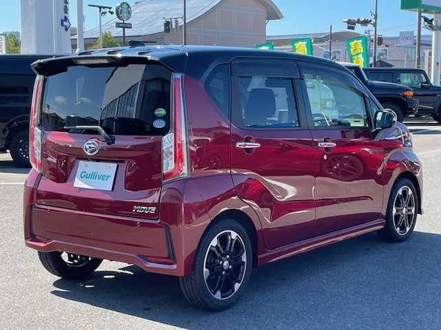 ダイハツ ムーヴ カスタム RS ハイパー SAⅡ 長崎県 2017(平29)年 4.6万km ワインⅡ 社外カロッツェリア8インチナビ/バックカメラ/スマートアシストII/ハーフレザーシート/ターボ車/革巻きステアリング/純正15インチAW/LEDヘッドライト/LEDフォグランプ/オートライト/ETC