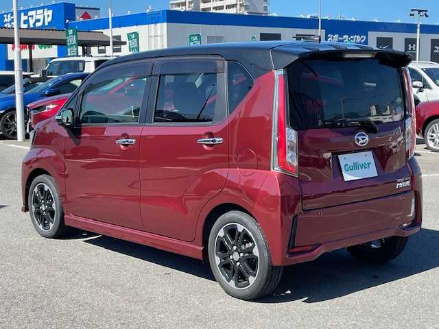 ダイハツ ムーヴ カスタム RS ハイパー SAⅡ 長崎県 2017(平29)年 4.6万km ワインⅡ 社外カロッツェリア8インチナビ/バックカメラ/スマートアシストII/ハーフレザーシート/ターボ車/革巻きステアリング/純正15インチAW/LEDヘッドライト/LEDフォグランプ/オートライト/ETC