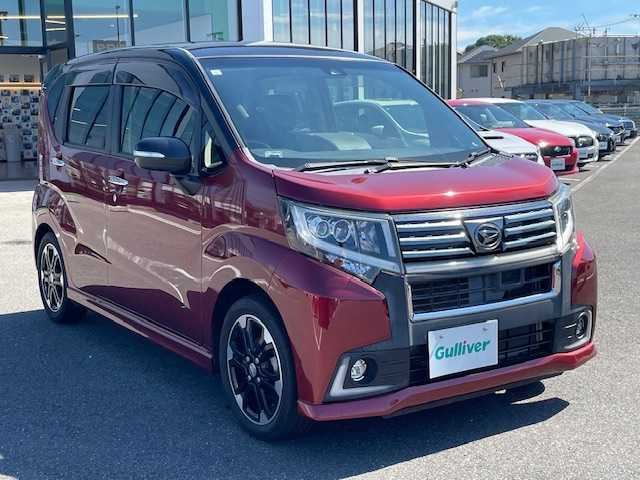 ダイハツ ムーヴ カスタム RS ハイパー SAⅡ 長崎県 2017(平29)年 4.6万km ワインⅡ 社外カロッツェリア8インチナビ/バックカメラ/スマートアシストII/ハーフレザーシート/ターボ車/革巻きステアリング/純正15インチAW/LEDヘッドライト/LEDフォグランプ/オートライト/ETC