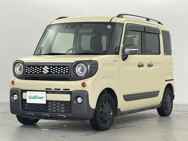 スズキ スペーシア ギア ハイブリッドXZ 群馬県 2020(令2)年 3.2万km シフォンアイボリーM 純正8インチナビ/・AM/FM/CD/DVD/BT/USB/フルセグTV/バックカメラ/ETC/デュアルセンサーブレーキサポートII/誤発進抑制機能/パーキングセンサー/車線逸脱抑制機能/アダプティブクルーズコントロール/ハイビームアシスト/両側パワースライドドア/アイドリングストップ/LEDヘッドライト/スマートキー/プッシュスタート