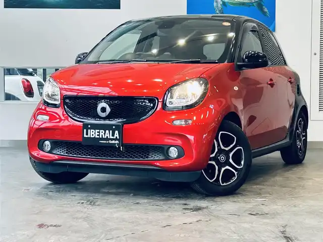 スマート ＭＣＣ スマート フォーフォー プライム 大阪府 2016(平28)年 2.3万km 赤 ワンオーナー/ガラスルーフ/レザーシート/シートヒーター/純正15インチAW/クリアランスソナー/クルーズコントロール/USB/AUX/Bluetooth/純正フロアマット/リモコンキー/アイドリングストップ/ETC