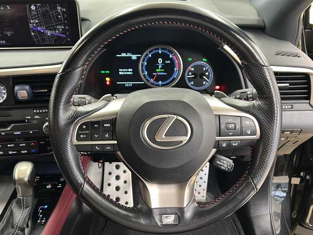 レクサス ＲＸ 200t Fスポーツ 道央・札幌 2017(平29)年 5.8万km グラファイトブラックガラスフレーク ・4WD/・純正ナビ/フルセグTV/DVD/CD/SD/BT/・パノラミックビューモニター/・ドライブレコーダー/・パワーバックドア/・プリクラッシュセーフティ/・レーダークルーズコントロール/・レーンキーピングアシスト/・ブラインドスポットモニター/・インテリジェントクリアランスソナー/・ヘッドアップディスプレイ/・パドルシフト/・オートマチックハイビーム/・ステアリングヒーター/・レザーシート/・前席シートヒーター/ベンチレーション/・横滑り防止/・アイドリングストップ/・LEDヘッドライト/・LEDフォグ/・ビルトインETC/・プッシュスタート/・スマートキー/・電格ミラー/・ミラーヒーター/・シーケンシャルウインカー/・夏タイヤ純正20インチAW積込