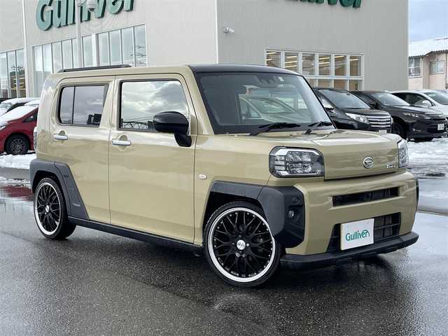 ダイハツ タフト G 東京都 2021(令3)年 5.1万km サンドベージュメタリック じしゃロン昭島店にて販売成約済/社外7型ナビ/フルセグTV/全方位カメラ/社外アルミホイール/社外マフラー/シートヒーター/コーナーセンサー/レーダーブレーキ/LEDヘッドライト/ETC/レーンキープアシスト/スマートキー/プッシュスタート/電動ミラー/保証書