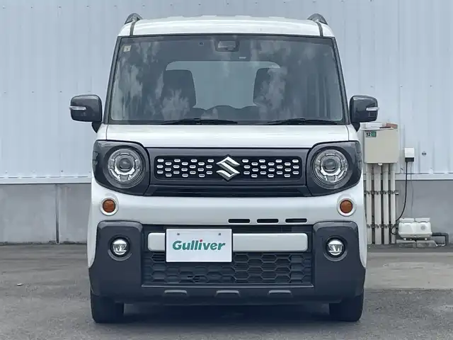 スズキ スペーシア ギア HYBRID XZターボ 愛媛県 2020(令2)年 4.1万km ピュアホワイトP 両側電動スライドドア/社外メモリナビ/CD/DVD/BT/MSV/iPod/フルセグTV/ビルトインETC/シートヒーターD＋N席/スズキセーフティサポート/衝突被害軽減ブレーキ/レーンキープアシストシステム/クルーズコントロール/パドルシフト/LEDヘッドライト/オートライト/フォグランプ/アイドリングストップ/プッシュスタート/スマートキー