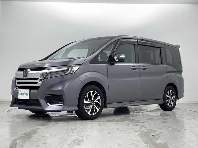ホンダ ステップワゴン スパーダ ホンダセンシング 宮城県 2018(平30)年 5.7万km モダンスティールM ホンダセンシング/・衝突軽減ブレーキ/・レーンキープアシスト/・アダプティブクルーズコントロール/純正9インチナビ/・CD.DVD.SD.BT/フルセグTV/バックモニター/両側パワースライドドア/LEDヘッドライト/フォグランプ/純正ドライブレコーダー（FR）/ビルトインETC/パドルシフト/ステアリングスイッチ/アイドリングストップ/横滑り防止装置/純正16インチアルミホイール/純正フロアマット
