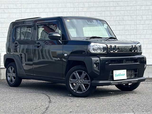 ダイハツ タフト G ダーククロムベンチャー 福島県 2023(令5)年 1.9万km ブラックマイカメタリック 4WD スカイルーフ 純正ナビ フルセグTV Bluetooth 衝突軽減ブレーキ バックソナー シートヒーター ETC LEDヘッドライト オートライト フォグランプ レーンキープ スマートキー