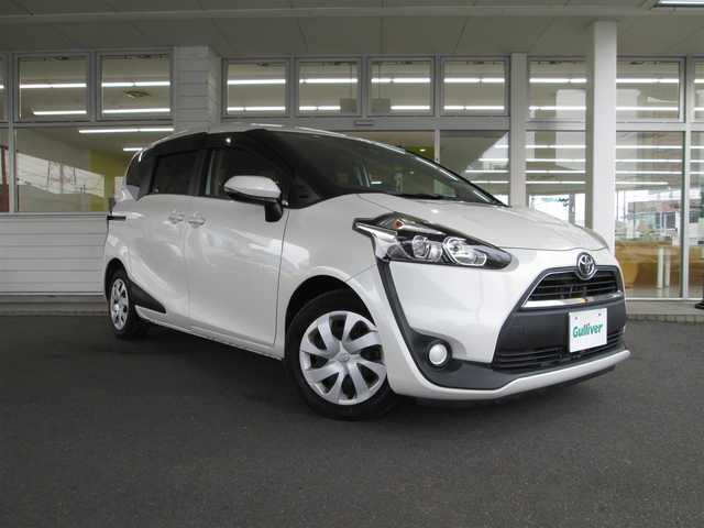 トヨタ シエンタ G 神奈川県 2017(平29)年 9.1万km ホワイトパールクリスタルシャイン ワンオーナー/純正SDナビ・フルセグTV/オーディオ【CD/DVD/SD/BT】/両側パワースライドドア/トヨタセーフティセンス/ウインカードアミラー/革巻きステアリング/スマートキー/純正ＥＴＣ/H30、R1、2、3、4、5、6年ディーラー記録簿有