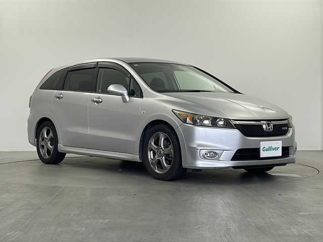 ホンダ ストリーム RSZ HDDナビエディション 栃木県 2008(平20)年 11.6万km アラバスターシルバーメタリック 純正ナビ/（CD/DVD/FM/AM)/バックカメラ/ETC/パドルシフト/純正１７インチAW/電動格納ミラー/オートエアコン/ステアリングリモコン/革巻きステアリング/ドアバイザー/オートライト