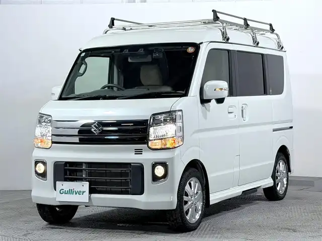 スズキ エブリィ ワゴン PZターボ スペシャル 大阪府 2022(令4)年 1.8万km パールホワイト ターボ　社外ナビＴＶ　両側パワスラ　バックカメラ　ＥＴＣ　ドラレコ　シートヒーター　衝突軽減　アイドリングストップ　ＬＥＤヘッドライト　クリアランスソナー　プッシュスタート　スマートキー　フォグランプ