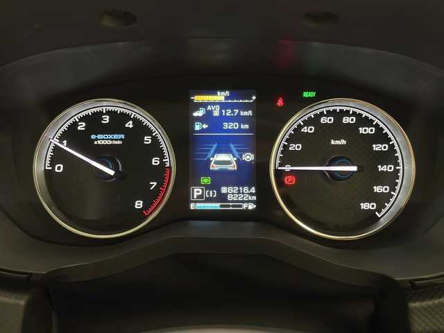 スバル フォレスター ハイブリッド ツーリング 宮崎県 2022(令4)年 0.9万km クリスタルホワイトP 禁煙車/アイサイトver3.5/X-MODE/純正8型ナビTV/（Panasonic/CN-FX800DFD/HDMI/FMAM/Bluetooth/フルセグTV)/純正バックカメラ/サイドカメラ/純正ドライブレコーダー/純正LEDオートライト/純正LEDフォグ/純正17インチアルミ/純正ルーフエンドスポイラー/純正フロアマット/アダプティブクルーズコントロール/レーンディパーチャーアラート/ブラインドスポットモニター/クリアランスソナー/SRH（ステアリング連動ヘッドランプ）/電子パーキング/オートホールド/前席パワーシート/シートヒーター/ルーフレール/デュアルオートエアコン/パドルシフト/本革巻ハンドル/スマートキー/プッシュエンジンスタート/スペアキー/新車時保証書/取扱い説明書