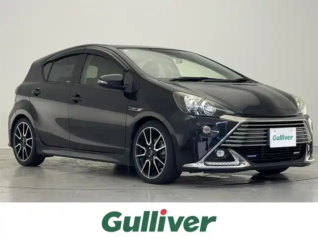 トヨタ アクア G G’s 滋賀県 2016(平28)年 6.8万km ブラックマイカ 禁煙車/純正ナビ【CD/DVD/Bluetooth/フルセグ】/バックカメラ/ハーフレザーシート/前後ドライブレコーダー/オートマチックハイビーム/クルーズコントロール/スマートキー/ETC/LEDヘッドライト