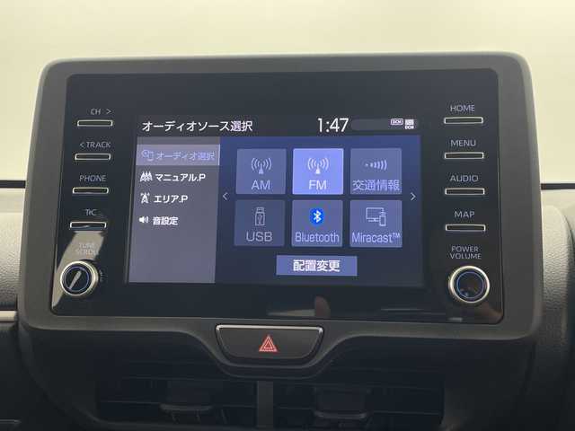 トヨタ ヤリス X 群馬県 2022(令4)年 1.8万km スーパーホワイトⅡ 純正ディスプレイオーディオ　バックカメラ　衝突被害軽減ブレーキ　ステアリングリモコン　レーンディパーチャーアラート　オートマチックハイビーム　RSA　オートライト　電格ミラー　リモコンキー　禁煙車