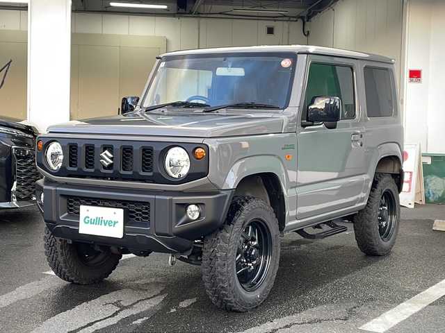 スズキ ジムニー XL 京都府 2022(令4)年 2.5万km ミディアムグレー 社外メモリナビ　Ｂｌｕｅｔｏｏｔｈオーディオ　フルセグ　ＤＶＤ再生　バックカメラ　リフトアップ　前席シートヒーター　リフトアップ　ビルトインＥＴＣ　スマートキー　プッシュスタート　フロアマット　禁煙車