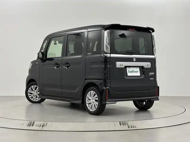 スズキ スペーシア カスタム HYBRID GS 埼玉県 2021(令3)年 3.9万km ブルーイッシュブラックパール3 純正メモリナビ（AM/FM/DVD/BT/ワンセグTV）/前方ドライブレコーダー　/バックカメラ　/追従式クルーズコントロール　/レーンキープアシスト　/後方コーナーセンサー/運転席シートヒーター　/ＥＴＣ　/純正フロアマット　/純正１４インチアルミホイール　/オートライト