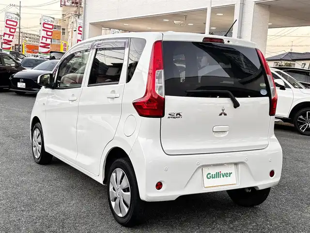 三菱 ｅＫワゴン E e－アシスト 熊本県 2018(平30)年 12.3万km シルキーホワイト 社外メモリナビ（MDV-D5048TW）/【フルセグTV/Bluetooth/CD/DVD】/衝突軽減ブレーキ/シートヒーター/横滑り防止機能/ベンチシート/フロアマット/ドアバイザー/キーレス