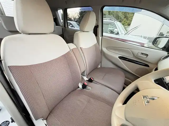 三菱 ｅＫワゴン E e－アシスト 熊本県 2018(平30)年 12.3万km シルキーホワイト 社外メモリナビ（MDV-D5048TW）/【フルセグTV/Bluetooth/CD/DVD】/衝突軽減ブレーキ/シートヒーター/横滑り防止機能/ベンチシート/フロアマット/ドアバイザー/キーレス