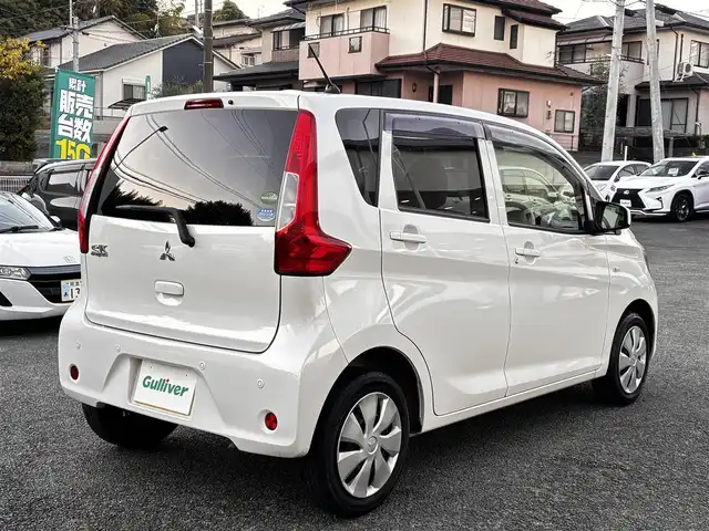 三菱 ｅＫワゴン E e－アシスト 熊本県 2018(平30)年 12.3万km シルキーホワイト 社外メモリナビ（MDV-D5048TW）/【フルセグTV/Bluetooth/CD/DVD】/衝突軽減ブレーキ/シートヒーター/横滑り防止機能/ベンチシート/フロアマット/ドアバイザー/キーレス