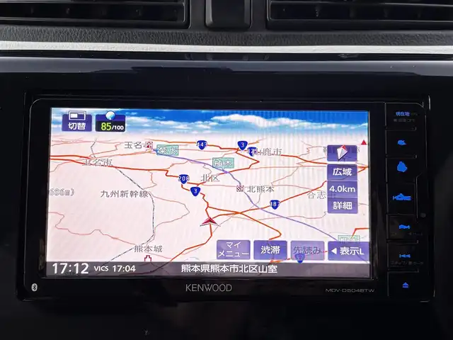 三菱 ｅＫワゴン E e－アシスト 熊本県 2018(平30)年 12.3万km シルキーホワイト 社外メモリナビ（MDV-D5048TW）/【フルセグTV/Bluetooth/CD/DVD】/衝突軽減ブレーキ/シートヒーター/横滑り防止機能/ベンチシート/フロアマット/ドアバイザー/キーレス