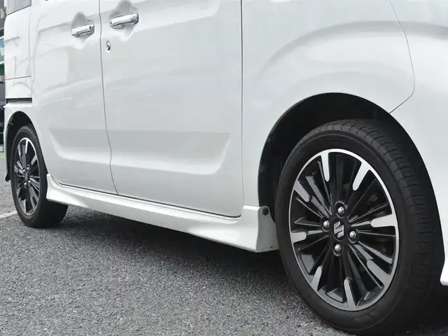 スズキ スペーシア カスタム HYBRID XS ターボ 神奈川県 2018(平30)年 3.7万km ピュアホワイトP ワンオーナー/ターボ/両側パワースライドドア/7型SDナビ （パナソニック）/フルセグTV/CD/DVD /Bluetoothオーディオ/SD/バックカメラ/ハーフレザーシート/運転席シートヒーター/ドラレコ前/ビルトインETC/衝突被害軽減ブレーキ/クルーズコントロール/レーンアシスト/LEDオートヘッドライト/フォグライト/サーキュレーター/スマートキー 2個/ステアリングリモコン/パドルシフト/ヘッドアップディスプレイ/保証書/取説 ナビ取説