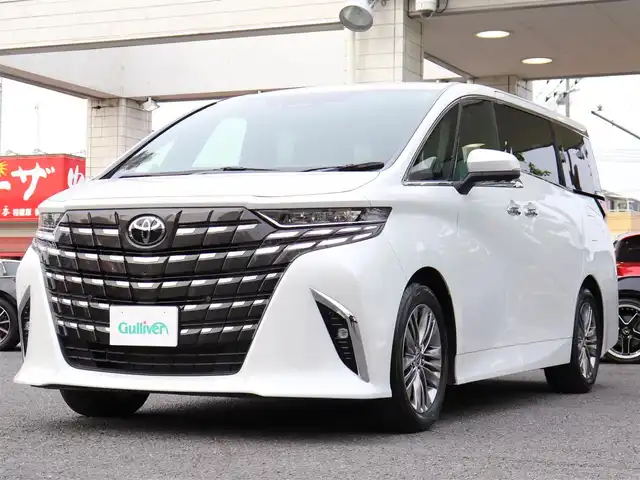 トヨタ アルファード Z 神奈川県 2024(令6)年 0.3万km プラチナホワイトパールマイカ ワンオーナー/サンルーフ/後席モニター/デジタルインナーミラー/ＢＳＭ/全方位カメラ/黒革シート　シートヒーター　ベンチレーション/前後コーナーセンサー/ＥＴＣ２．０/フルセグＴＶ/アクティブクルーズ/両側パワースライドドア/LEDヘッドライト/保証書