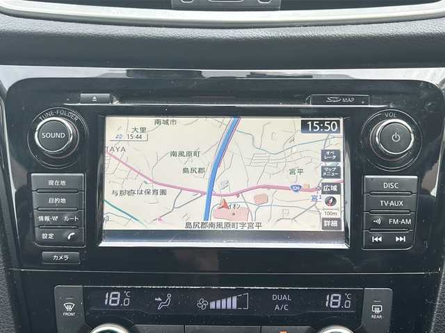 日産 エクストレイル 20X エマージェンシーブレーキ 沖縄県 2015(平27)年 9.6万km ダイヤモンドブラック 禁煙車　/電動リアゲート　/ＥＴＣ　/純正ナビ（ＡＭ／ＦＭ／ＢＴ）/フルセグＴＶ　/クルーズコントロール機能　/ドライブモードセレクター　/ドラレコ　/横滑り防止機能　/アイドリングストップ　/ヒルディセントコントロール/シートヒーター（D/N席）