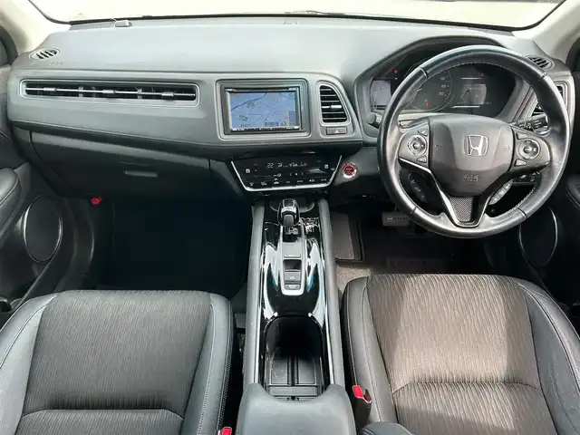 ホンダ ヴェゼル ハイブリッド Z ホンダセンシング 静岡県 2019(令1)年 7.6万km 黒 純正ナビ(CD/Bt/ワンセグ)/バックカメラ/ドライブレコーダー前後/ETC/パドルシフト/保証書/取扱説明書/記録簿/レーダークルーズコントロール/D席N席シートヒーター/ハーフレザーシート/フロアマット/純正アルミホイール/ABS/横滑り防止装置/レーンキープアシスト/オートライト/LEDヘッドライト/W+サイドエアバック/カーテンエアバック/衝突軽減システム/エンジンスタートボタン/パワーステアリング/パワーウィンドウ/スマートキー/アイドリングストップ/オートエアコン/ホンダセンシング