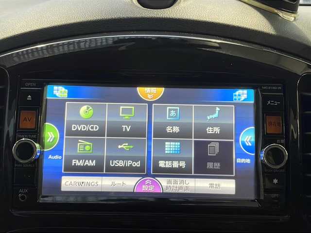 日産 ジューク 15RX アーバンセレクション 愛知県 2014(平26)年 4.3万km サファイアブラック /ワンオーナー//禁煙車//純正メモリーナビ//フルセグ/CD/DVD/SD/Bluetooth/USB/ipod//ドライブレコーダー//バックカメラ//ETC//純正ローダウンサスペンション（アーバンセレクション専用）//純正エキゾーストフィニッシャー//HIDオートライト//フロントフォグランプ//社外17インチアルミホイール//純正アルミホイールタイヤ（215/55R17）//プッシュスタート//スペアスマートキー//革巻きステアリング//フェンダーポール//i-stop//D-MODE//オートエアコン//オートリトラウィンカーミラー//純正ドアバイザー//純正フロアマット//車両取扱説明書//ナビ取扱説明書//早わかりガイドブック//点検整備記録簿H26H27