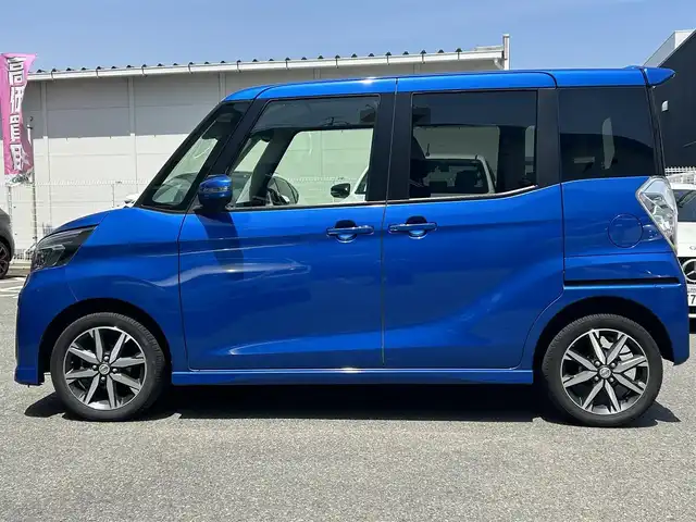 日産 デイズ ルークス ハイウェイスター Gターボ 福岡県 2018(平30)年 7.6万km オーシャンブルーP 純正ナビ（フルセグTV・Bluetooth・FM・AM・CD）/ETC/アラウンドビューモニター/クルーズコントロール/両側パワースライドドア/後席サンシェード/前方ドライブレコーダー/コーナーセンサー/アイドリングストップ/オートハイビーム/横滑り防止装置/レーンキープアシスト/衝突被害軽減システム/純正アルミホイール/パワーウィンドウ/純正フロアマット/プッシュスタート/スマートキー