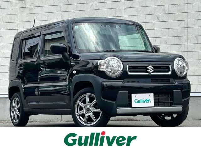 スズキ ハスラー HYBRID G 山形県 2021(令3)年 8.4万km ブルーイッシュブラックパール3 4WD/社外SDナビ/・CD/DVD/BT/フルセグ/バックカメラ/LEDオートライト/シートヒーター/エンジンスターター/社外15インチアルミホイール/アイドリングストップ/スマートキー/ETC