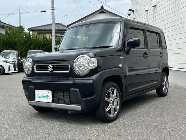スズキ ハスラー HYBRID G 山形県 2021(令3)年 8.4万km ブルーイッシュブラックパール3 4WD/社外SDナビ/・CD/DVD/BT/フルセグ/バックカメラ/LEDオートライト/シートヒーター/エンジンスターター/社外15インチアルミホイール/アイドリングストップ/スマートキー/ETC
