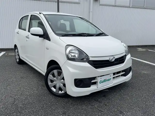 ダイハツ ミラ イース L SA 静岡県 2016(平28)年 14.9万km ホワイト ワンオーナー/キーレス/純正オーディオ/CD・AM/FMラジオ・AUX/スマートアシスト/・低速域衝突回避支援ブレーキ機能/・誤発進抑制制御機能/・先行車発進お知らせ機能/フロアマット/ヘッドライトレベライザー/取説・保証書