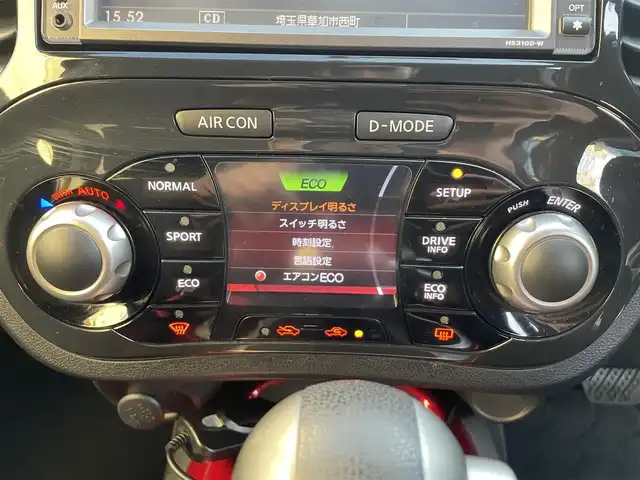 日産 ジューク 15RX 埼玉県 2011(平23)年 4.6万km ラディアントレッド ワンオーナー/純正SDナビ/　DTV/CD/DVD/BT/FM/AM/社外ドライブレコーダー/バックカメラ/ビルトインETC/スマートキー/スペアキー×1/純正フロアマット/オートライト/プッシュスタート