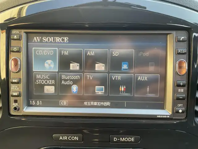 日産 ジューク 15RX 埼玉県 2011(平23)年 4.6万km ラディアントレッド ワンオーナー/純正SDナビ/　DTV/CD/DVD/BT/FM/AM/社外ドライブレコーダー/バックカメラ/ビルトインETC/スマートキー/スペアキー×1/純正フロアマット/オートライト/プッシュスタート