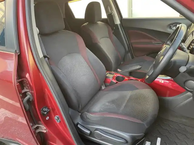 日産 ジューク 15RX 埼玉県 2011(平23)年 4.6万km ラディアントレッド ワンオーナー/純正SDナビ/　DTV/CD/DVD/BT/FM/AM/社外ドライブレコーダー/バックカメラ/ビルトインETC/スマートキー/スペアキー×1/純正フロアマット/オートライト/プッシュスタート