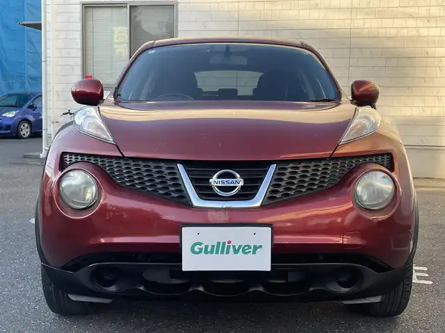 日産 ジューク 15RX 埼玉県 2011(平23)年 4.6万km ラディアントレッド ワンオーナー/純正SDナビ/　DTV/CD/DVD/BT/FM/AM/社外ドライブレコーダー/バックカメラ/ビルトインETC/スマートキー/スペアキー×1/純正フロアマット/オートライト/プッシュスタート