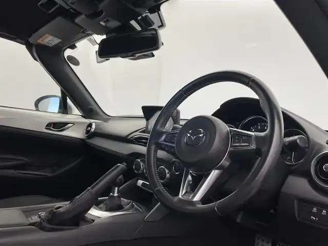 マツダ ロードスター S レザーパッケージ 富山県 2020(令2)年 1.7万km スノーフレイクホワイトパールマイカ 純正ナビ（CD　DVD　BT　CarPlay）/フルセグTV/バックカメラ/リアコーナーセンサー/ETC/黒革シート/全席シートヒーター/社外フロントドラレコ（HDR-352GH）/スマートシティブレーキサポート/BSMシステム/車線逸脱警報システム/スマートキー/プッシュスタート/アダプティブLEDヘッドライト/クルーズコントロール/横滑防止装置/保証書、取説/スペアキー