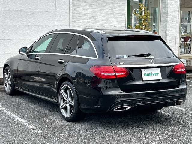 メルセデス・ベンツ Ｃ２００ ワゴン スポーツ 千葉県 2015(平27)年 6.6万km オブシディアンブラック ナビ　バックカメラ　革シート　電動リアドア　フルセグ　メモリーパワーシート　ＥＴＣ　シートヒーター　　ステアアシスト　レーンアシスト　ＢＴ　パフュームアトマイザー　USB　AMG18AW　LEDライト