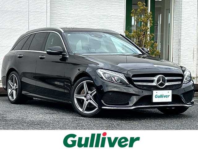 メルセデス・ベンツ Ｃ２００ ワゴン スポーツ 千葉県 2015(平27)年 6.6万km オブシディアンブラック ナビ　バックカメラ　革シート　電動リアドア　フルセグ　メモリーパワーシート　ＥＴＣ　シートヒーター　　ステアアシスト　レーンアシスト　ＢＴ　パフュームアトマイザー　USB　AMG18AW　LEDライト