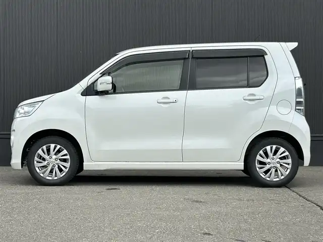 スズキ ワゴンＲ スティングレー X 道東・釧路十勝 2014(平26)年 7.9万km クリスタルホワイトP 社外SDナビ（CD/ワンセグ）/前席シートヒーター/アイドリングストップ/オートライト/レーダーブレーキサポート/社外Egスターター/HIDヘッドライト/社外AW付ノーマルタイヤ積込