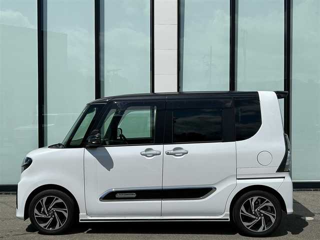 ダイハツ タント カスタム RS スタイルセレクション 大阪府 2022(令4)年 3.6万km ブラックマイカメタリック/シャイニングホワイトパール 純正９インチナビ　/ビルトインＥＴＣ　/両側パワースライドドア　/バックカメラ　/ベンチシート　/クルーズコントロール　/ハーフレザーシート　/ターボ車　/LEDヘッドライト/シートヒーター/純正15インチアルミホイール/純正フロアマット