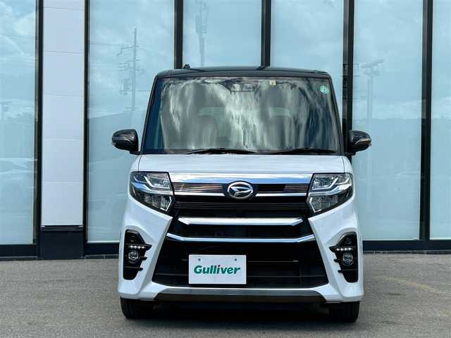 ダイハツ タント カスタム RS スタイルセレクション 大阪府 2022(令4)年 3.6万km ブラックマイカメタリック/シャイニングホワイトパール 純正９インチナビ　/ビルトインＥＴＣ　/両側パワースライドドア　/バックカメラ　/ベンチシート　/クルーズコントロール　/ハーフレザーシート　/ターボ車　/LEDヘッドライト/シートヒーター/純正15インチアルミホイール/純正フロアマット