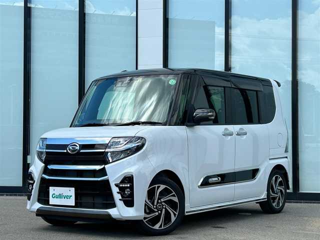 ダイハツ タント カスタム RS スタイルセレクション 大阪府 2022(令4)年 3.6万km ブラックマイカメタリック/シャイニングホワイトパール 純正９インチナビ　/ビルトインＥＴＣ　/両側パワースライドドア　/バックカメラ　/ベンチシート　/クルーズコントロール　/ハーフレザーシート　/ターボ車　/LEDヘッドライト/シートヒーター/純正15インチアルミホイール/純正フロアマット