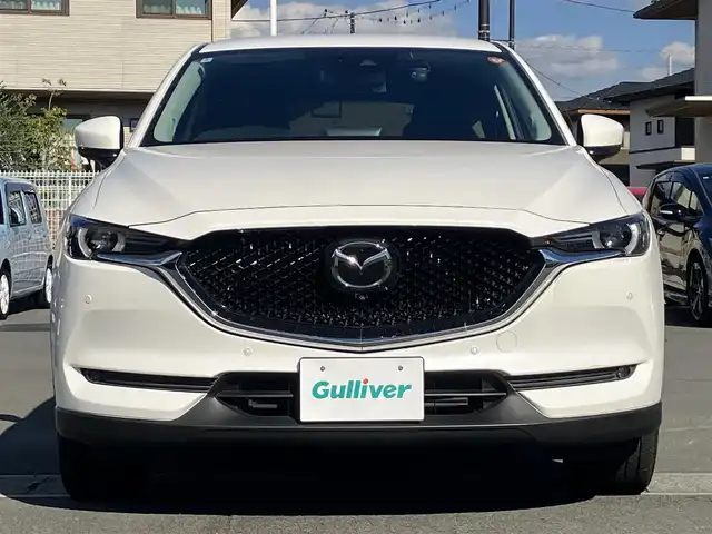 マツダ ＣＸ－５ XD Lパッケージ 静岡県 2020(令2)年 5.4万km スノーフレイクホワイトパールマイカ エンジンスタートボタン/パワーステアリング/パワーウィンドウ/保証書/パドルシフト/スマートキー/オートエアコン/レーダークルーズコントロール/USB入力端子/ETC/純正ナビ（CD/DVD/BT/フルセグ）/全方位カメラ/電動リアゲート/ドライブレコーダー/フロアマット/前席パワーシート/全席シートヒーター/レザーシート/社外アルミホイール/ABS/横滑り防止装置/コーナーセンサー前後/レーンキープアシスト/オートライト/オートマチックハイビーム/LEDヘッドライト/W+サイドエアバッグ/衝突軽減システム