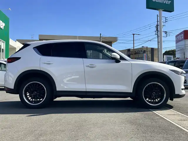 マツダ ＣＸ－５ XD Lパッケージ 静岡県 2020(令2)年 5.4万km スノーフレイクホワイトパールマイカ エンジンスタートボタン/パワーステアリング/パワーウィンドウ/保証書/パドルシフト/スマートキー/オートエアコン/レーダークルーズコントロール/USB入力端子/ETC/純正ナビ（CD/DVD/BT/フルセグ）/全方位カメラ/電動リアゲート/ドライブレコーダー/フロアマット/前席パワーシート/全席シートヒーター/レザーシート/社外アルミホイール/ABS/横滑り防止装置/コーナーセンサー前後/レーンキープアシスト/オートライト/オートマチックハイビーム/LEDヘッドライト/W+サイドエアバッグ/衝突軽減システム
