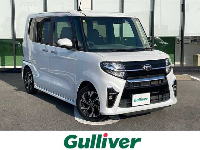 ダイハツ タント カスタム X セレクション 岐阜県 2020(令2)年 2.2万km シャイニングホワイトパール 純正ディスプレイオーディオ　/全方位カメラ　/ドライブレコーダー　/ＥＴＣ　/衝突軽減システム　/横滑り防止装置　/前後コーナーセンサー　/アイドリングストップ/両側パワースライド　/シートヒーター　/ハーフレザーシート/ＬＥＤヘッドライト　/オートライト/プッシュスタート/スマートキー/スペアキー/純正フロアマット