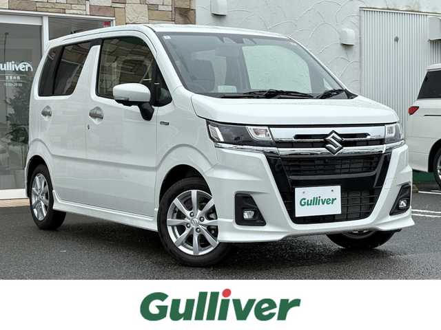 スズキ ワゴンＲ カスタムＺ HYBRID ZX 徳島県 2024(令6)年 0.5万km ピュアホワイトP 全方位カメラ/ヘッドアップディスプレイ/純正７インチディスプレイオーディオ/　スズキコネクト/BT/衝突被害軽減ブレーキ/アダプティブクルーズコントロール/レーンキープアシスト/運転席シートヒーター/LEDヘッドライト/オートライト/フォグランプ/USB充電端子/タイプC端子/後方コーナーセンサー