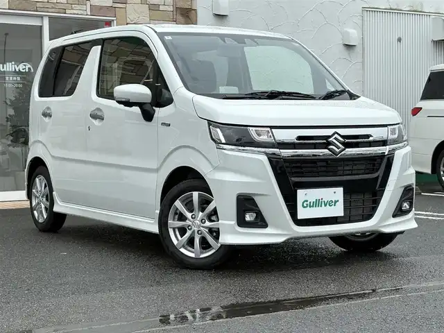 スズキ ワゴンＲ カスタムＺ HYBRID ZX 徳島県 2024(令6)年 0.5万km ピュアホワイトP 全方位カメラ/ヘッドアップディスプレイ/純正７インチディスプレイオーディオ/　スズキコネクト/BT/衝突被害軽減ブレーキ/アダプティブクルーズコントロール/レーンキープアシスト/運転席シートヒーター/LEDヘッドライト/オートライト/フォグランプ/USB充電端子/タイプC端子/後方コーナーセンサー