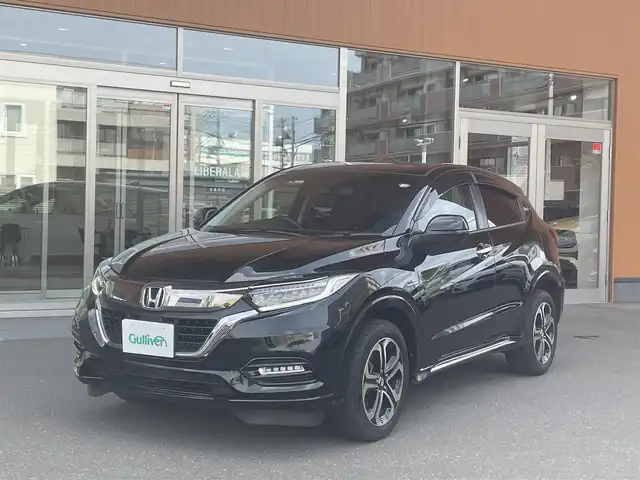 ホンダ ヴェゼル ハイブリッド Z ホンダセンシング 道央・札幌 2019(令1)年 3.6万km クリスタルブラックパール 純正メモリナビ/BT/USB/HDMI/DVD/コンフォートビューパッケージ/　・ヒーテッドドアミラー/　・フロントワイパーデアイサー/LEDヘッドライト/LEDフォグライト/Honda SENSING/ACC/ハーフレザーシート/シートヒーター