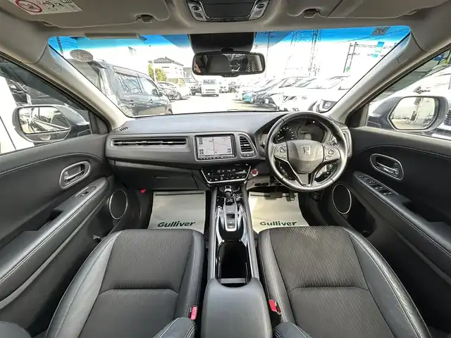 ホンダ ヴェゼル ハイブリッド Z ホンダセンシング 山形県 2019(令1)年 3.6万km クリスタルブラックパール 4WD/ホンダセンシング/レーダークルーズコントロール/衝突被害軽減ブレーキ/純正メモリナビ/BT/USB/HDMI/DVD/コンフォートビューパッケージ/　・ヒーテッドドアミラー/　・フロントワイパーデアイサー/LEDヘッドライト/LEDフォグライト/ハーフレザーシート/シートヒーター